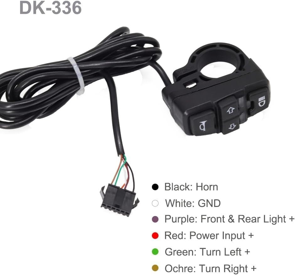 36V 48V Ebike Light Kit, Electric Bike Headlight Horn 100Db, Ebike Tail Light...