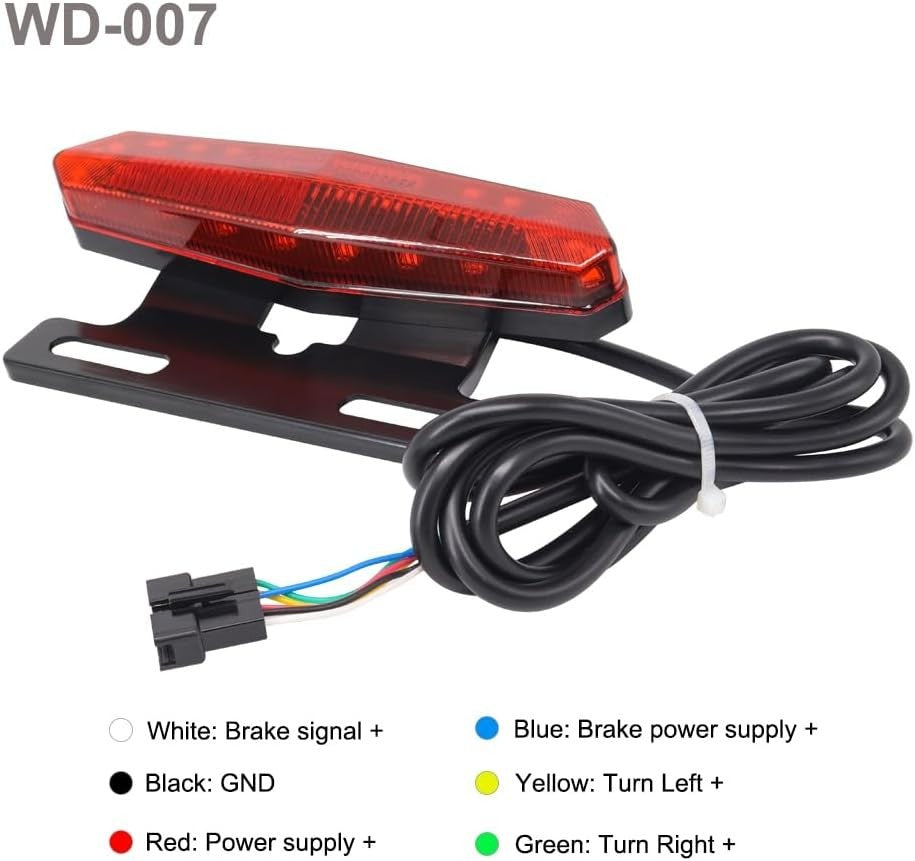 36V 48V Ebike Light Kit, Electric Bike Headlight Horn 100Db, Ebike Tail Light...