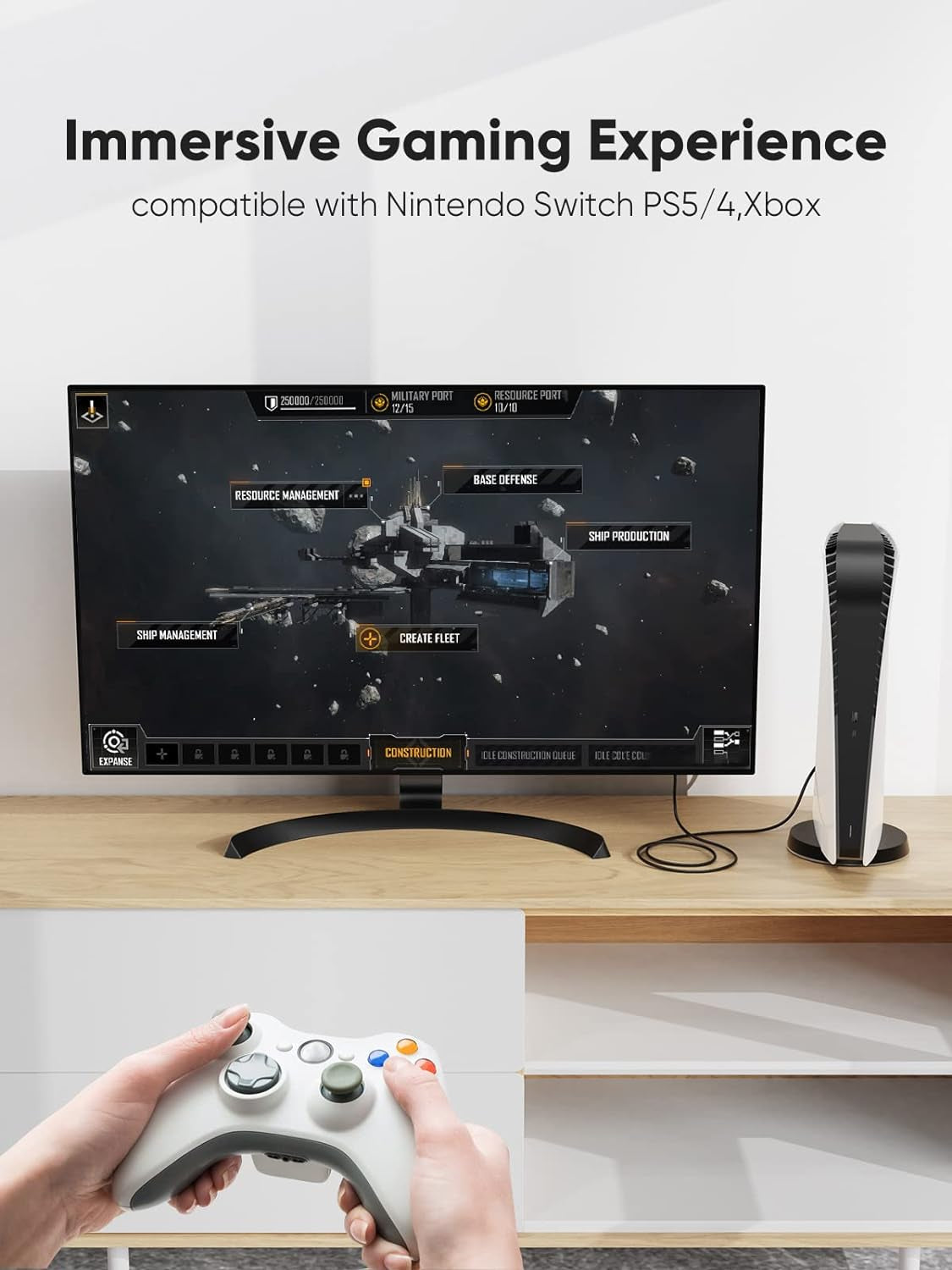 Cablecreation 10Ft HDMI to DVI Cable - Bi-Directional 1080P HD Video Adapter Cable with 24+1 DVI-D Male Connector for PC, Laptop, TV, Projector