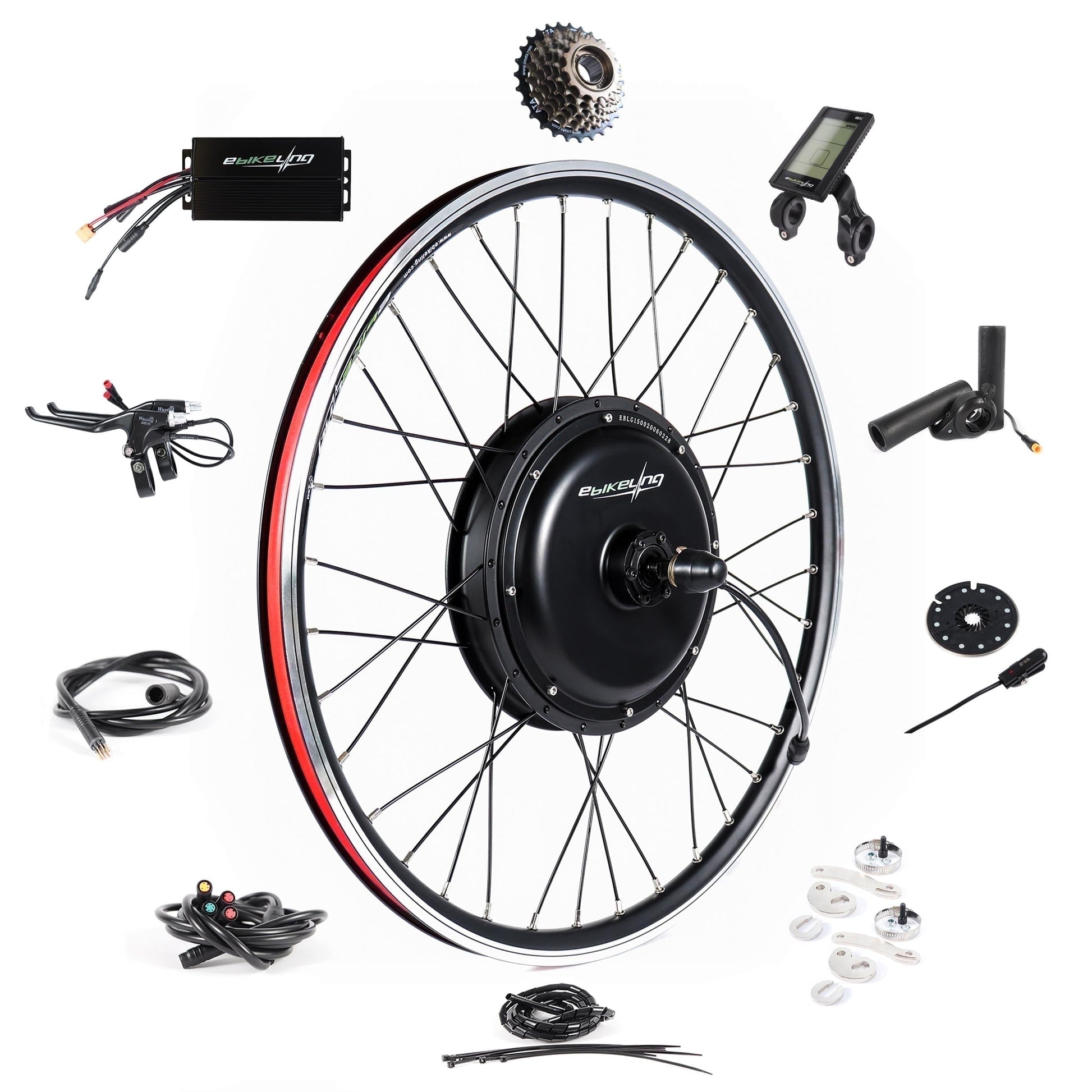 Ebike Conversion Kit 48V 1500W, 26" Rear Waterproof Electric Bike Conversion Kit, Add on Electric Bike Kit, Transform Your Bicycle with High-Performance E-Bike Technology